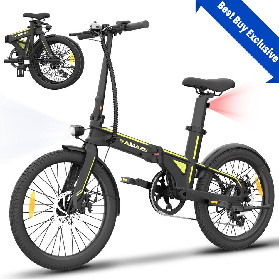(Best Buy Only) Gyrocopters Amaze  Foldable Electric Bike, up to  70 km (43.5 mi ), PAS range by 36V battery electric bike, up to 32km/h (20 mph) speed by 420 W peak motor,  UL-2849 Approved Corrosion-resistant e bike for adults and youth
