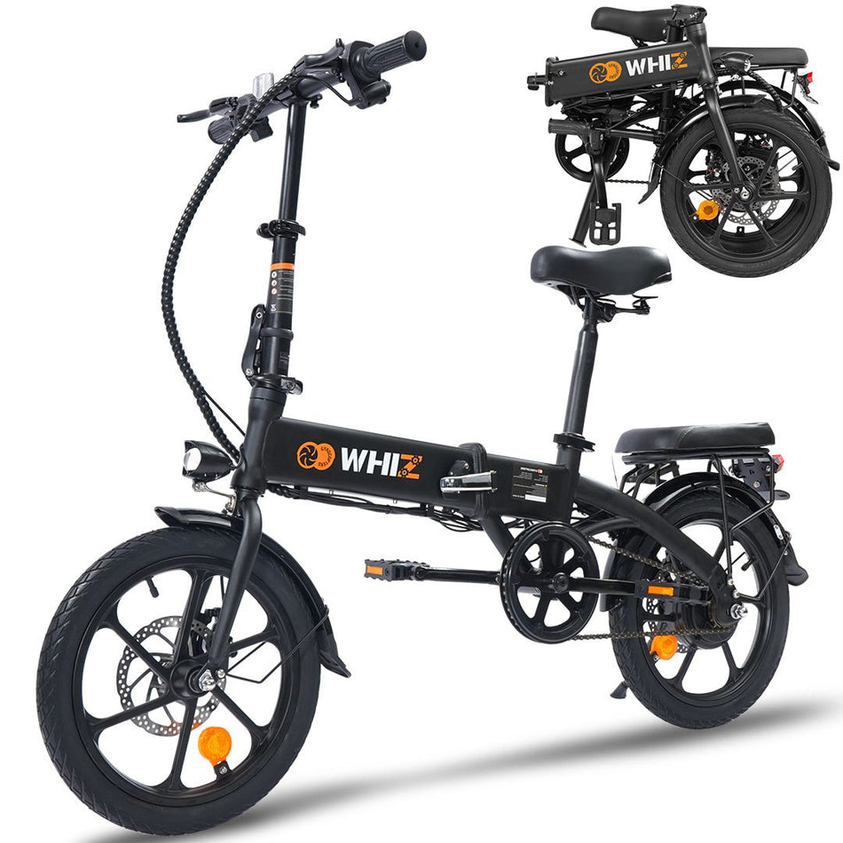 Gyrocopters Whiz Foldable Electric Bike |  3-Stage Fold Compact e-bike | 350 W Motor |Speed up to 25kmh |Range up to 40 km |2-Riding modes |Dual disk brakes| UL2849 Safe Folding Ebike