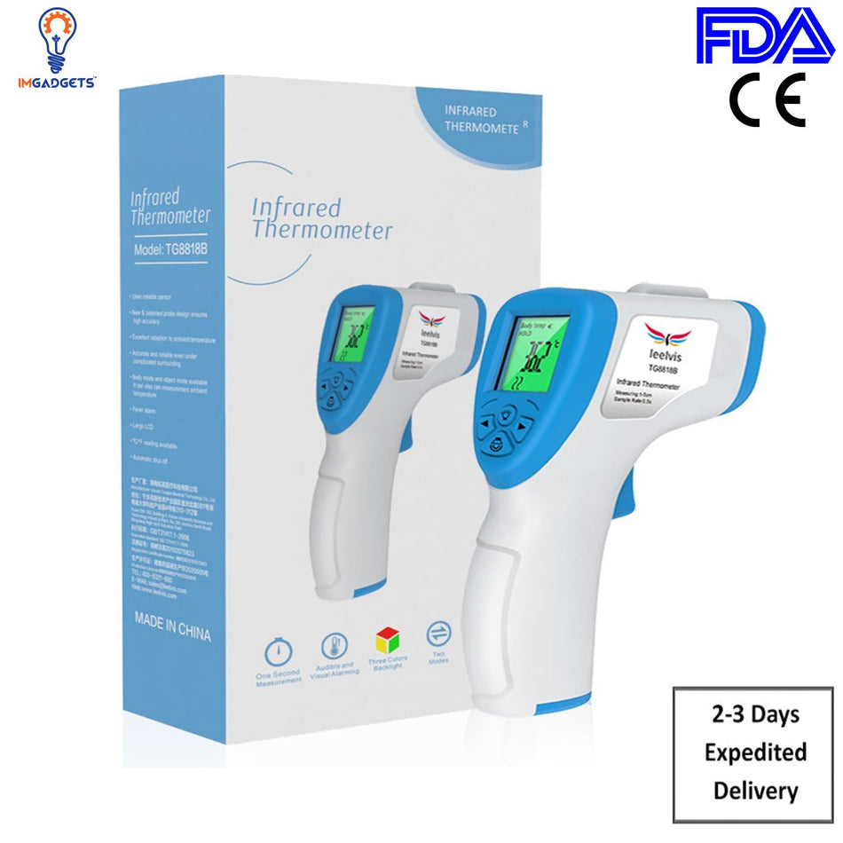 Recertified Infrared Forehead Thermometer l Non-Contact Digital Temperature Meter with LED Back Light- For Adults and Kids