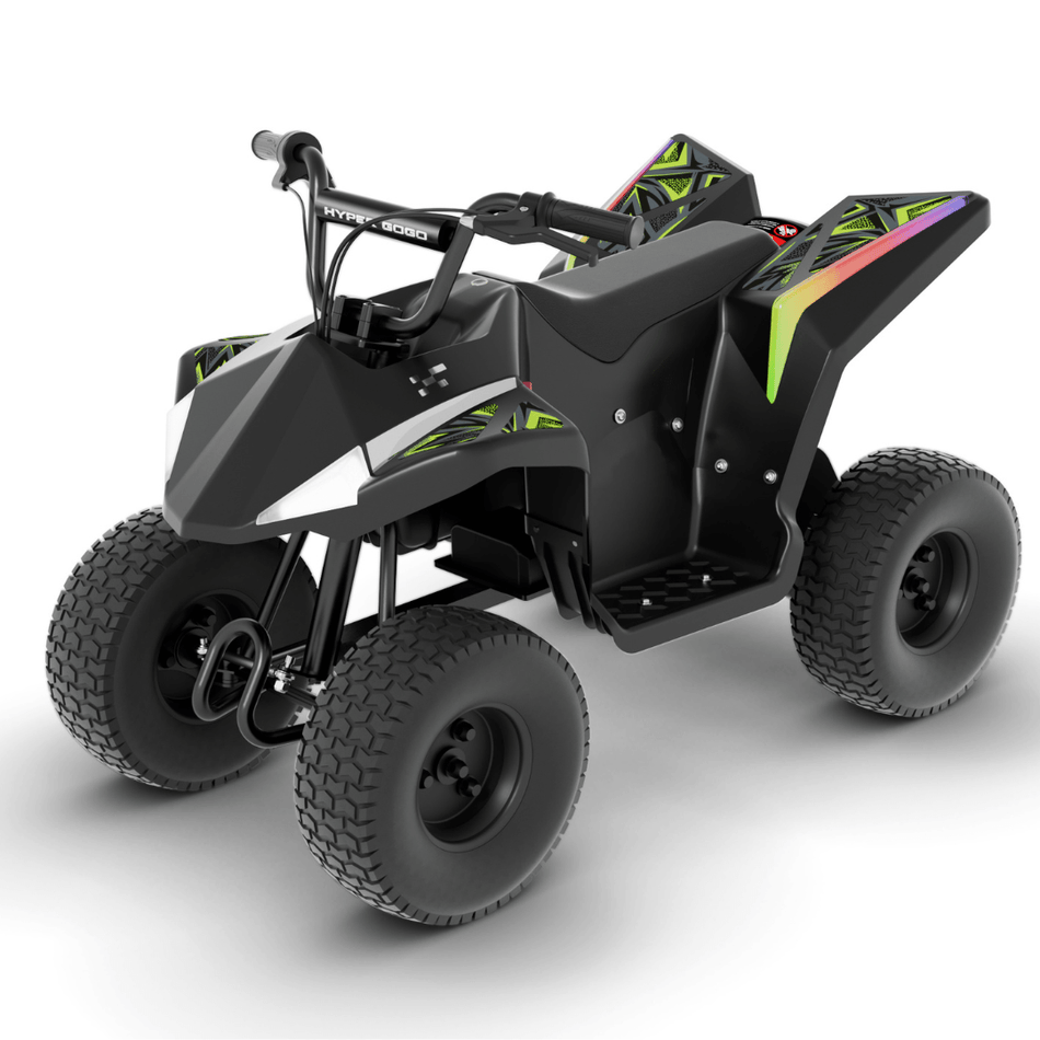 Hyper Quad Dirt ATV | Kids ATV Ages 12+ | Off-Road | 36V Electric 4-Wheeler with 350W Motor | LED lights | Bluetooth speakers and App | 3-Speed Modes | Ride on ATV 
