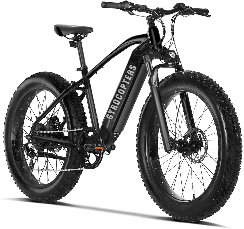 GYROCOPTERS RANGER Electric Mountain Bike With 48V 15 Ah LG Lithium-Ion Battery, 750W Powerful Motor Up Speed 45 Km/H, Range Up To 64 Kms, Shimano Professional 7 Speed Gears, Dual Disc Brakes Alloy Frame Electric Bicycle