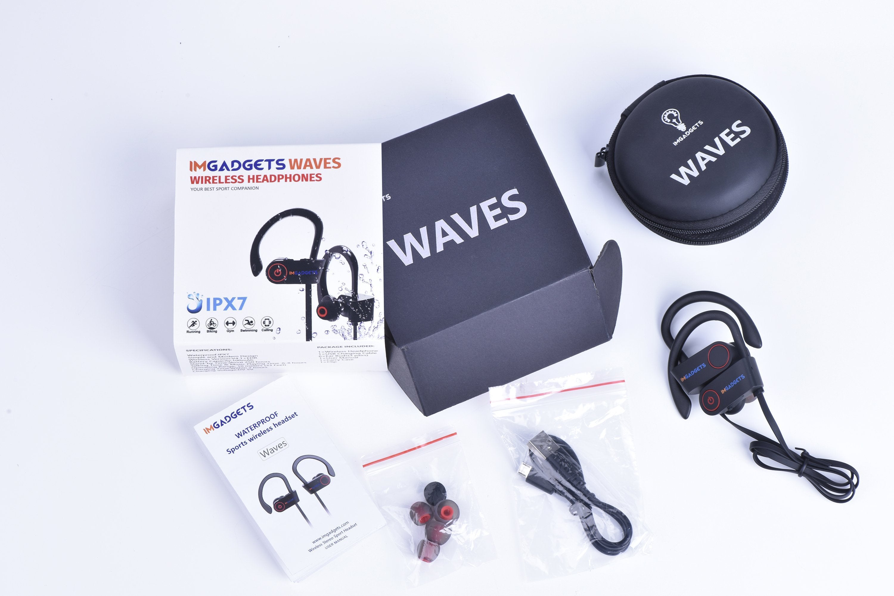 IMGadgets Wireless , Waterproof In-Ear Headphones and Case