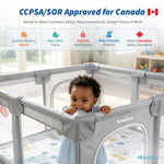 IMLoved Baby Playpen with Mat - 360° Breathable Mesh & Latching Zipper Door