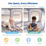 IMLoved Baby Playpen - 360° Breathable Mesh & Latching Zipper Door
