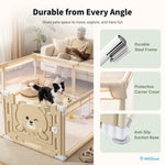 IMLoved Bear Gate Pet Playpen - Large 71" x 59" - 360° Breathable Mesh