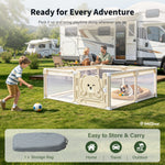 IMLoved Bear Gate Pet Playpen - Large 71" x 59" - 360° Breathable Mesh