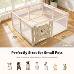 IMLoved Bear Gate Pet Playpen - Large 71" x 59" - 360° Breathable Mesh
