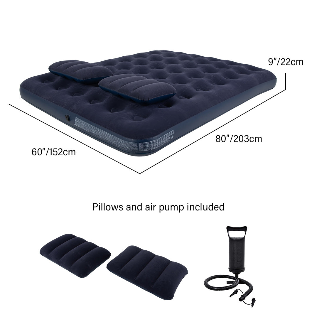 Avenli Air Mattress Queen – 2 Pillows & Hand Pump Included