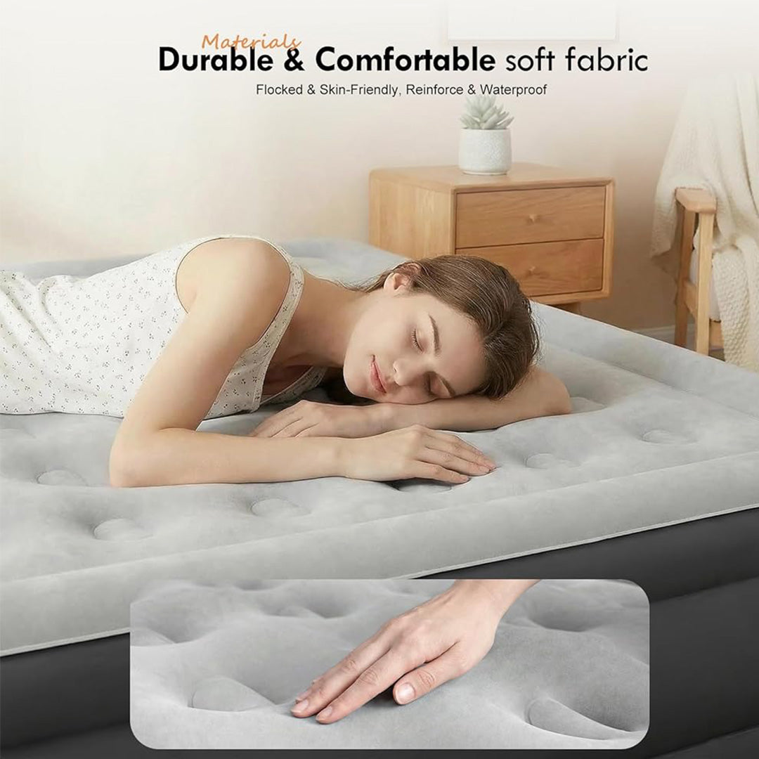 Avenli Queen Air Mattress - 18.5" High Raised Bed with Built-in Air Pump