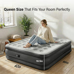 Avenli Queen Air Mattress - 18.5" High Raised Bed with Built-in Air Pump