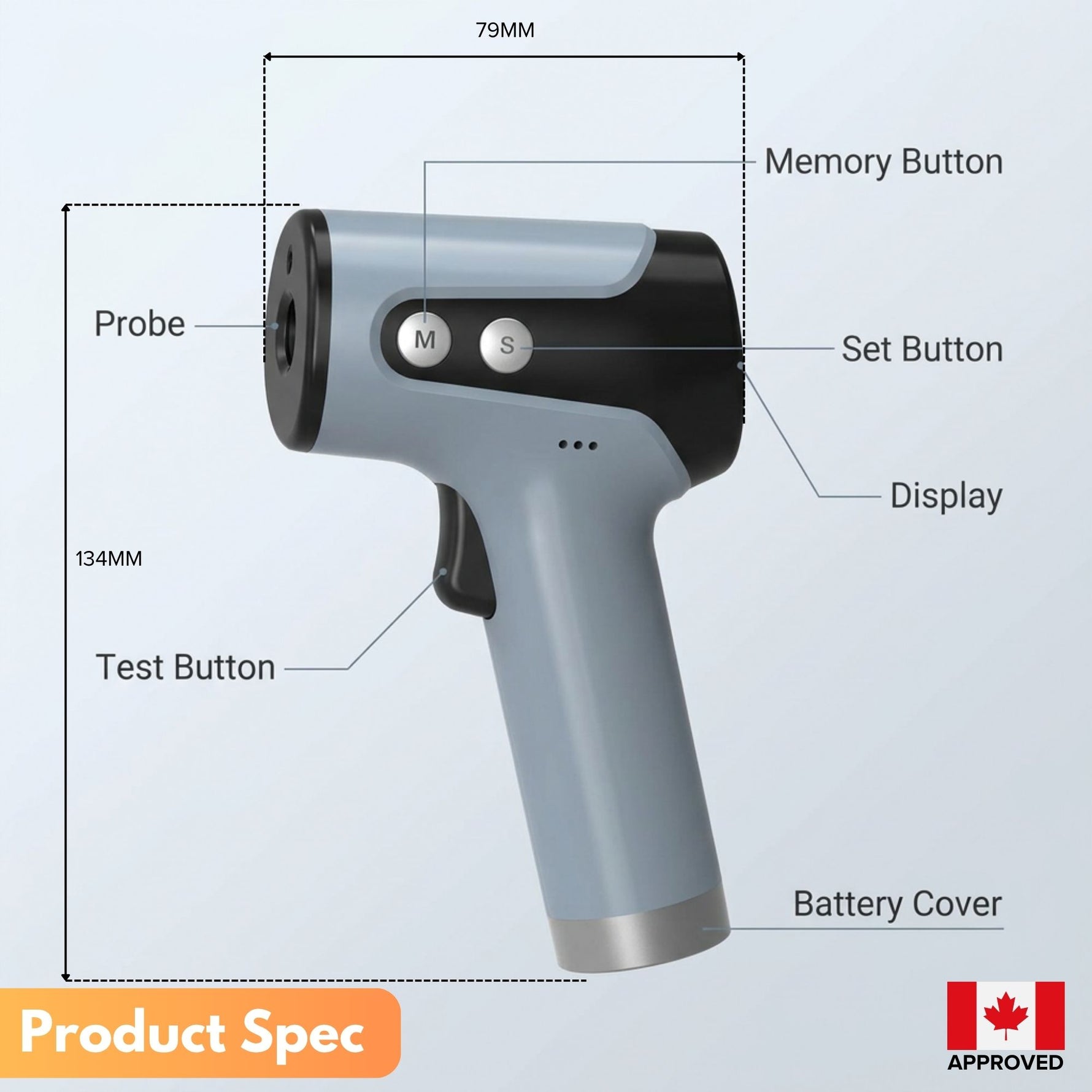 IMGadgets Digital Infrared Forehead Thermometer - Non-Contact Baby, Kids & Adults Thermometer