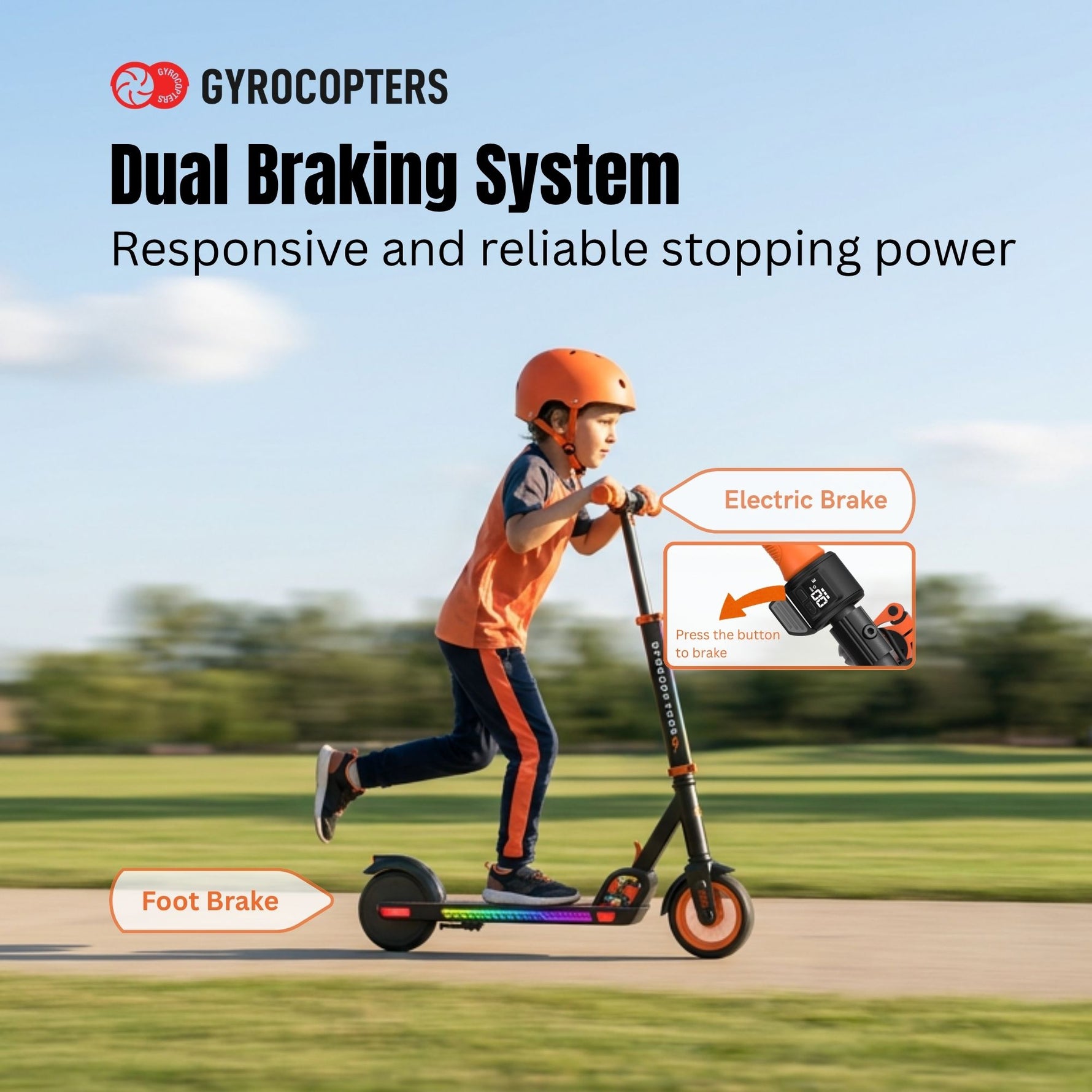 Gyrocopters Flash KidZ Electric Scooter (Age 6+)