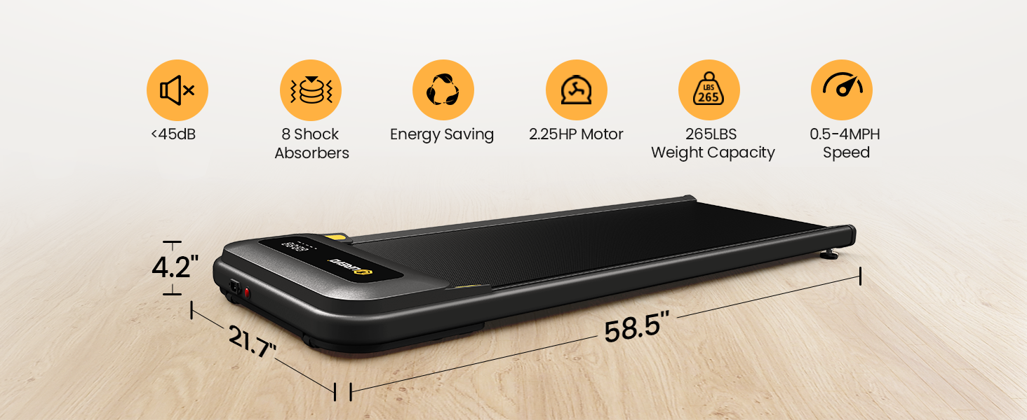 Urevo U1 Under Desk Walking Treadmill 2 in 1 Slim Portable