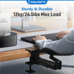 Accoudoir pivotant réglable à fixation par pince avec rotation à 360° | Idéal pour le travail et les jeux | Soutien ergonomique | Installation facile | Capacité de charge : 12 kg | Robuste et durable, fabriqué en acier allié 