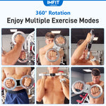 Appareil de rotation multifonctionnel IMFIT SpinGear | Conception à double bras | Résistance réglable (1-12 lbs) | Rotation à 360° | Poignées antidérapantes | Suivi en temps réel | Acier inoxydable durable | Compact et portable | Écran LCD 