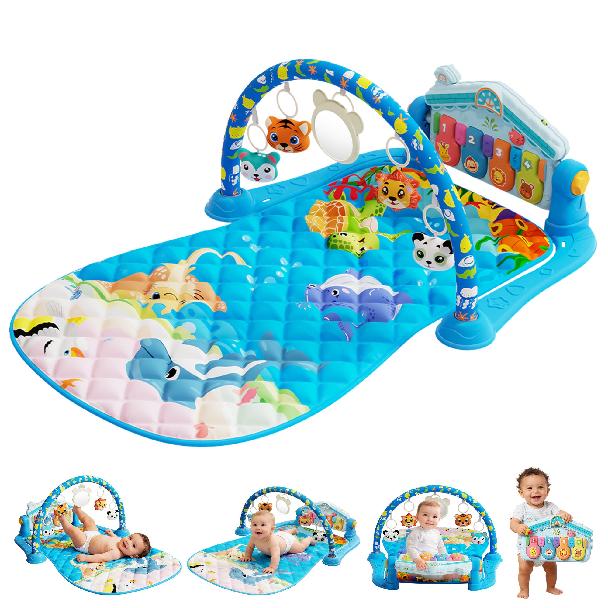 IMLoved Baby Play Mat - 360° Rotating Musical Piano