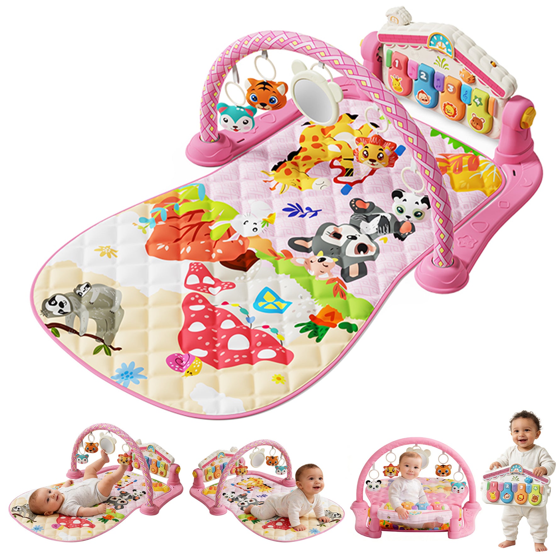 IMLoved Baby Play Mat - 360° Rotating Musical Piano