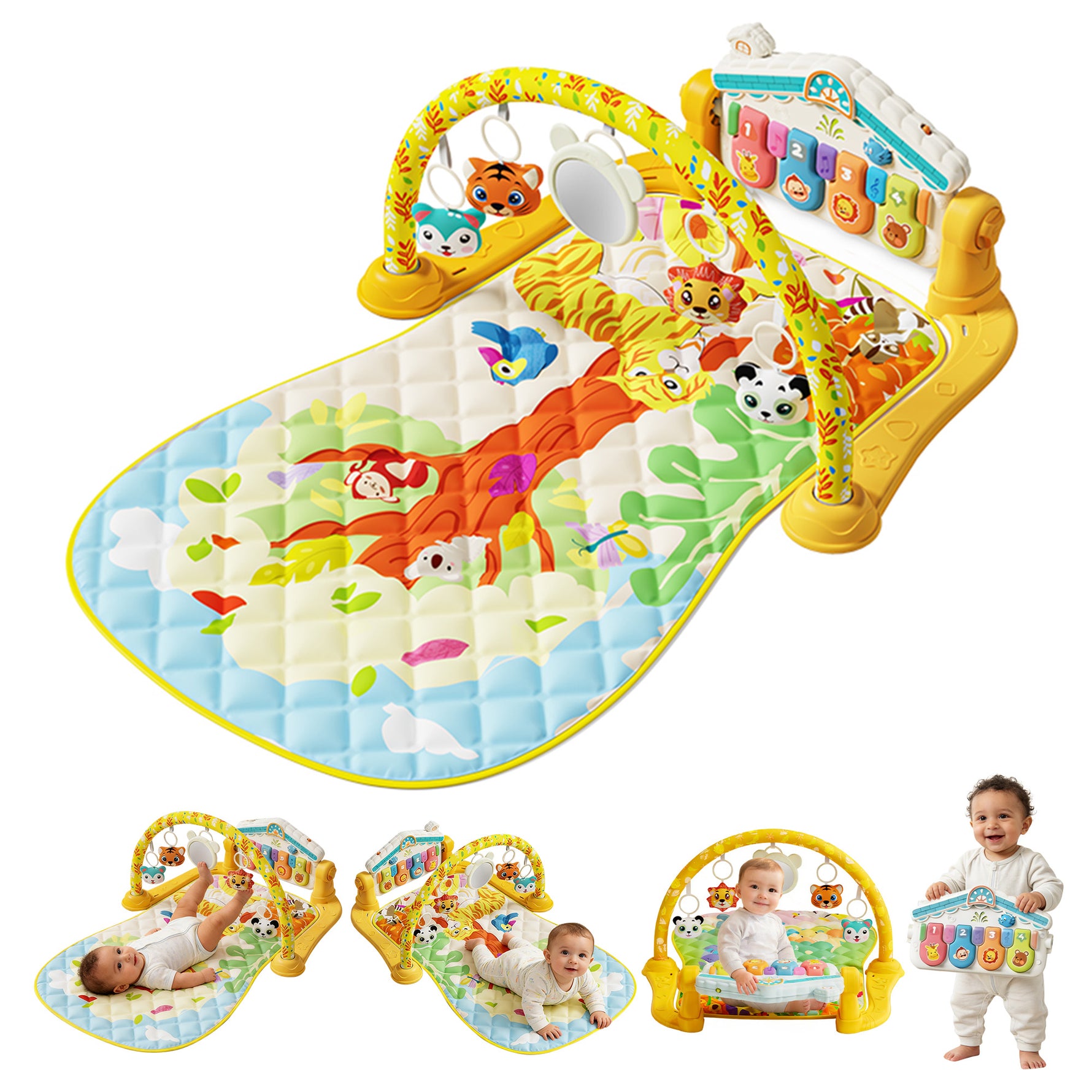IMLoved Baby Play Mat - 360° Rotating Musical Piano