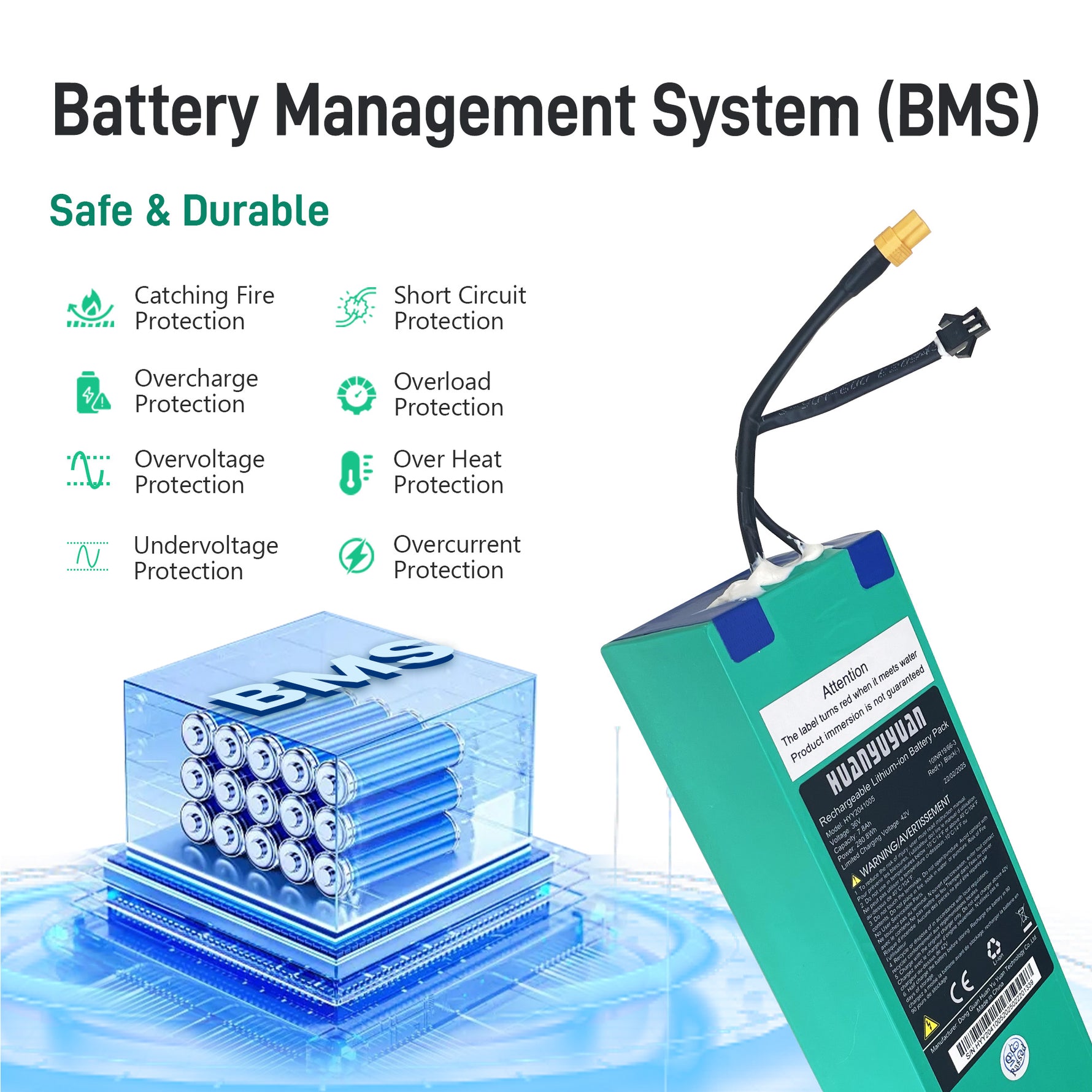 Gyrocopters Huanyuyuan Rechargeable Lithium-ion Battery Pack -  36V