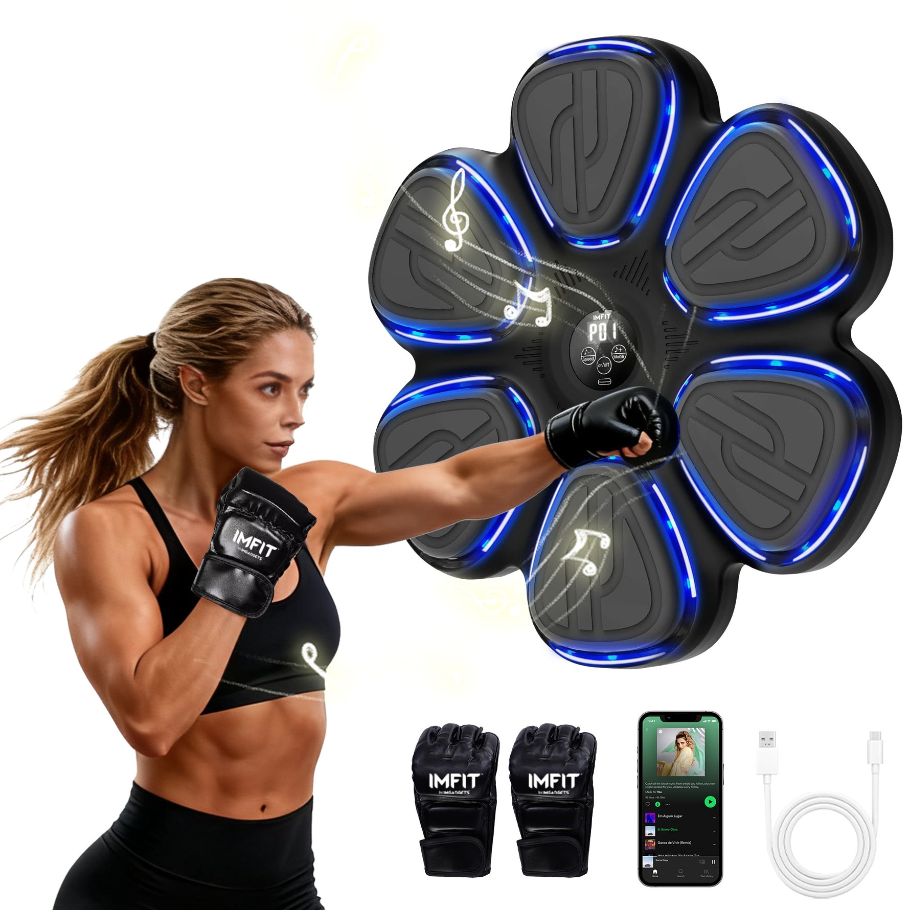 IMFIT Smart Boxing Machine - Interactive Wall Punch Trainer