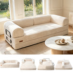 IMHome Convertible Sofa Bed - 4-in-1 Modular Design with High-Density Foam