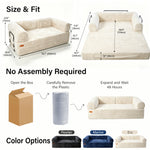 IMHome Convertible Sofa Bed - 4-in-1 Modular Design with High-Density Foam