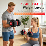 IMFIT Premium Adjustable Dumbbells - Up to 55 lbs Weights