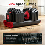 IMFIT Premium Adjustable Dumbbells - Up to 55 lbs Weights