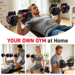 IMFIT Premium Adjustable Dumbbells - Up to 55 lbs Weights
