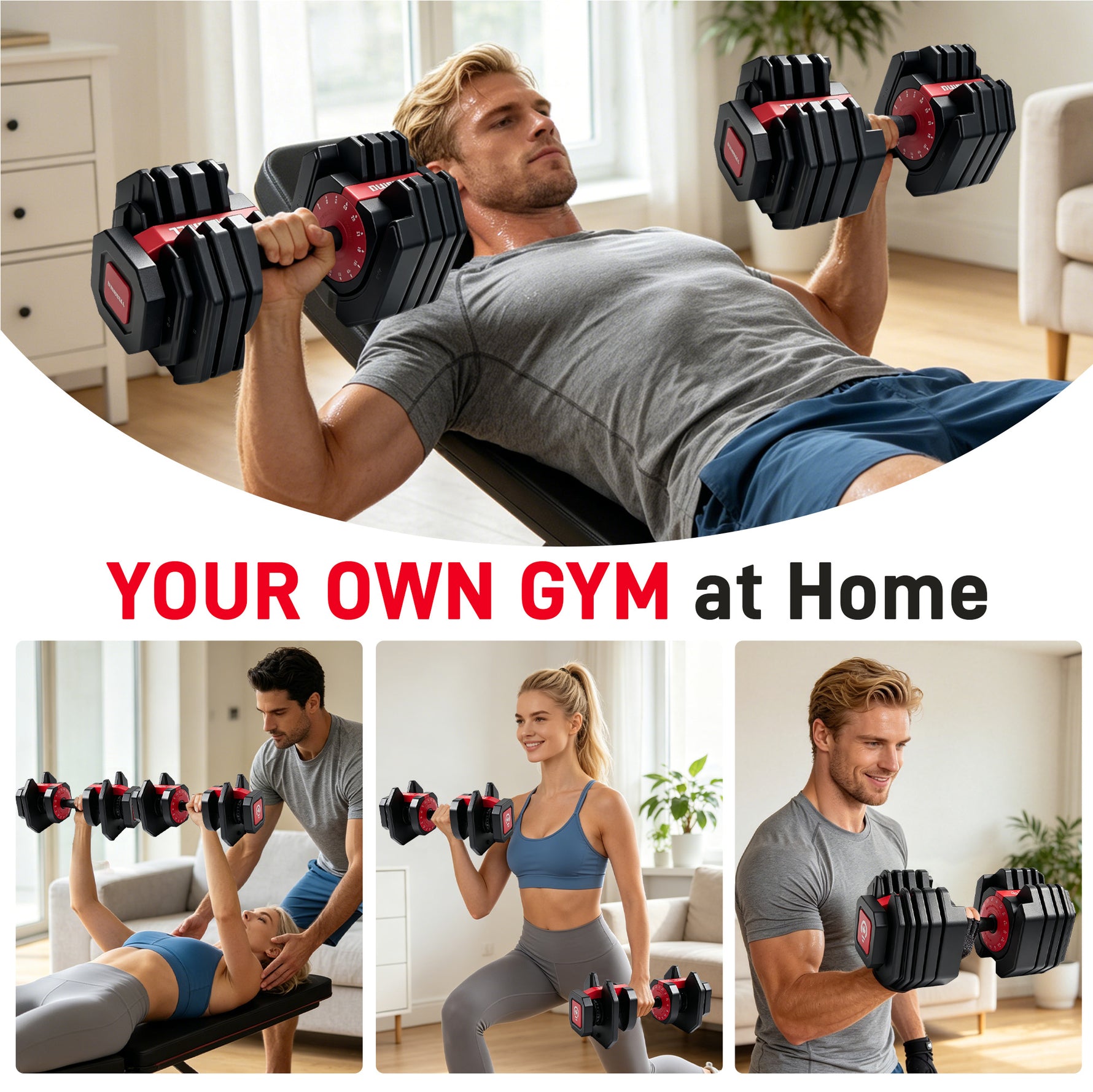 IMFIT Premium Adjustable Dumbbells - Up to 80 lbs Weights