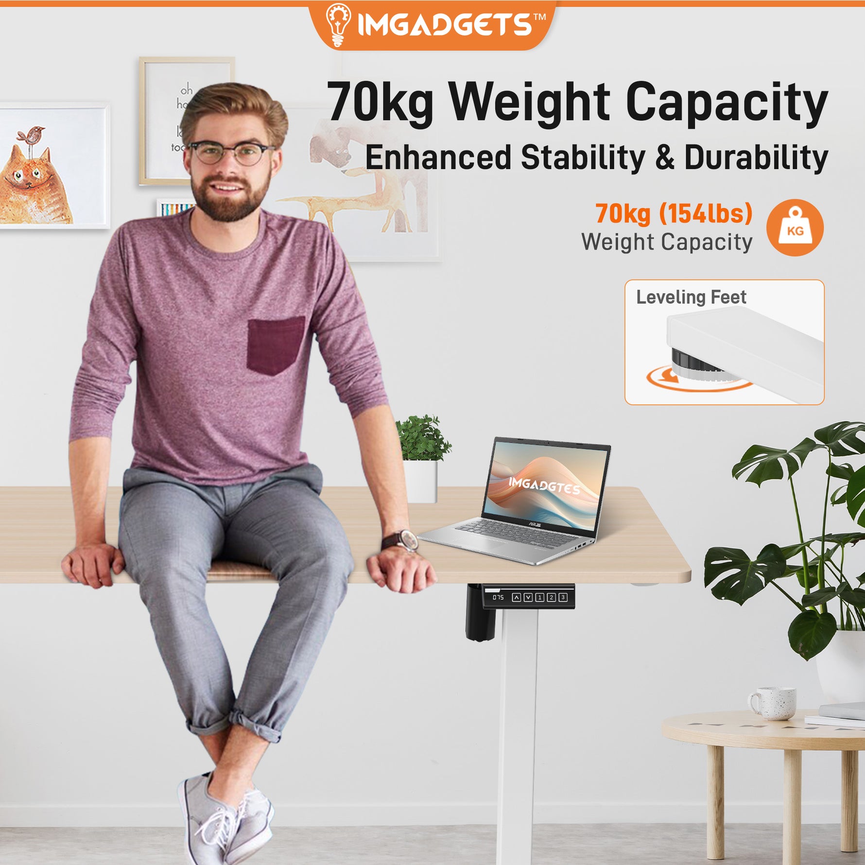 IMHome Ergonomic Adjustable Standing Desk