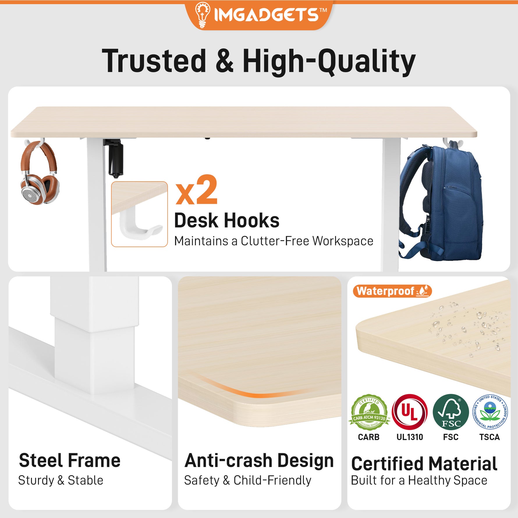 IMHome Ergonomic Adjustable Standing Desk