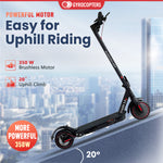 Trottinette électrique portable Gyrocopters Flash 3.0 reconditionnée, avec double suspension arrière, pneus increvables, batterie robuste 37 V/7500 mAh, puissant moteur sans balais de 350 W, régulateur de vitesse et pliable. Vitesse maximale : 25 km/h. 