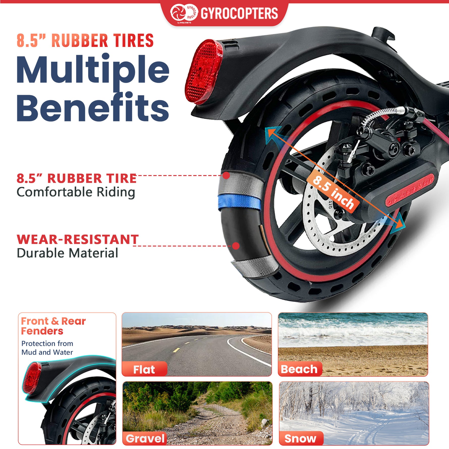 Gyrocopters Flash 5.0 Limited Edition Electric Scooter - 30 km Range