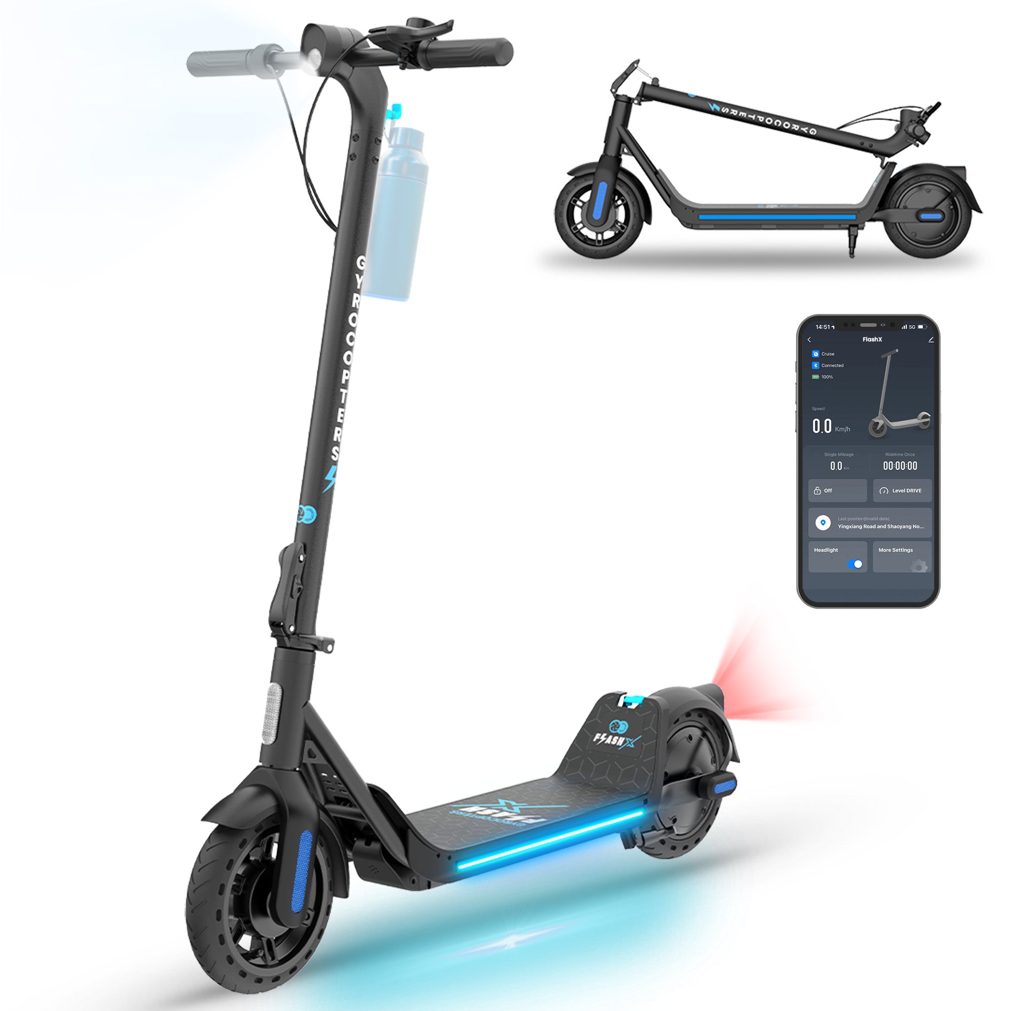Gyrocopters FlashX Electric Scooter - 32 km Range