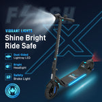 Trottinette électrique Gyrocopters FlashX | Propulsion arrière puissante, vitesse maximale de 32 km/h | Autonomie de 32 km | Homologuée UL2272 | Contrôle via application intelligente | Pliable et légère | Pneus increvables | Régulateur de vitesse 