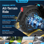 Trottinette électrique Gyrocopters FlashX | Propulsion arrière puissante, vitesse maximale de 32 km/h | Autonomie de 32 km | Homologuée UL2272 | Contrôle via application intelligente | Pliable et légère | Pneus increvables | Régulateur de vitesse 