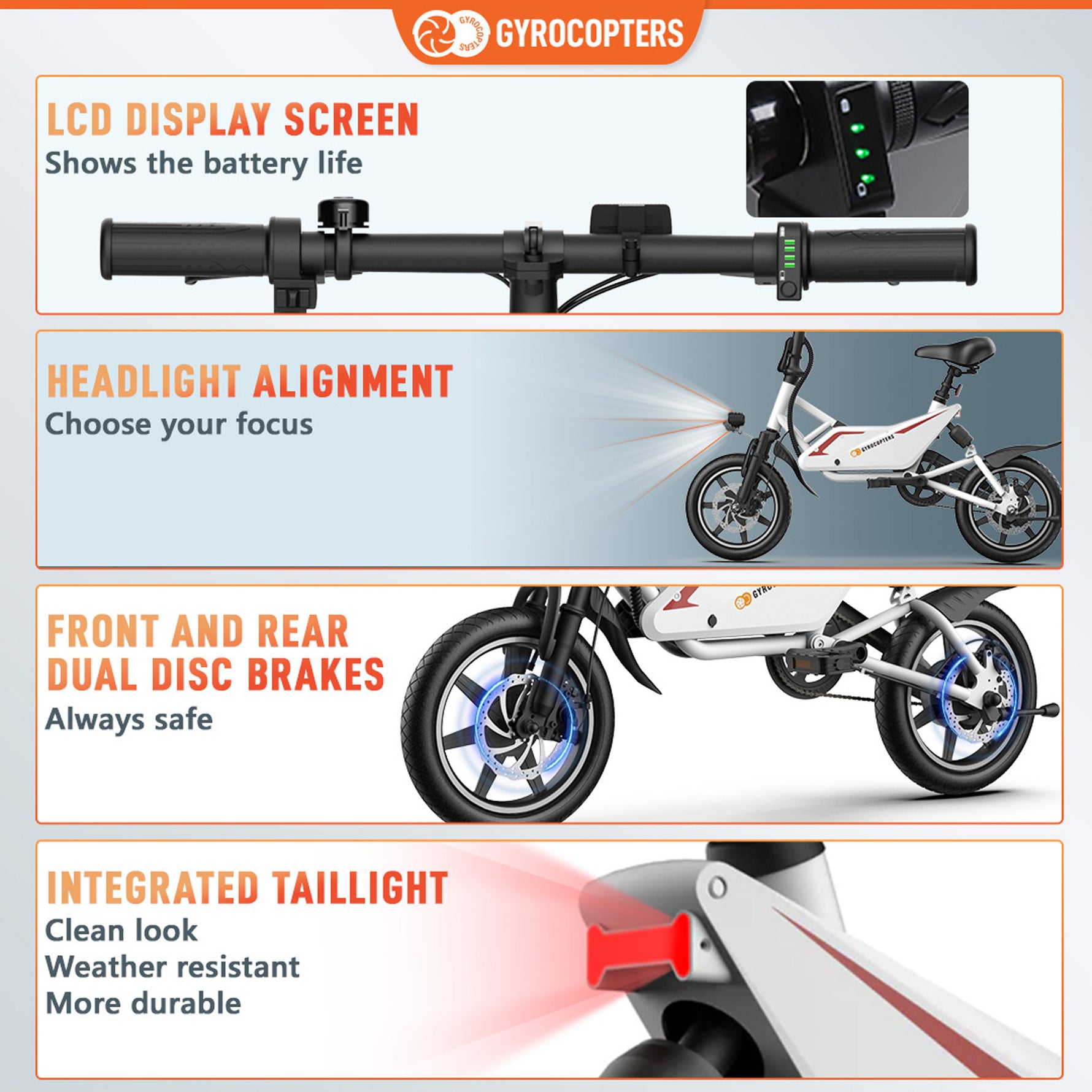 Re-Certified Gyrocopters Frost City Electric Bike - 60 km Range