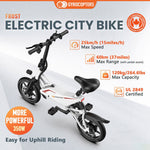 Gyrocopters Frost Foldable Electric City Bike - 350W, UL2849 Certified, 60km Range