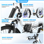 Gyrocopters Glacia E-Bike - 93 km PAS Range, 650W Peak Power