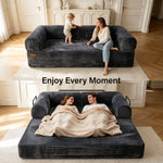 IMHome Convertible Sofa Bed - 4-in-1 Modular Design with High-Density Foam