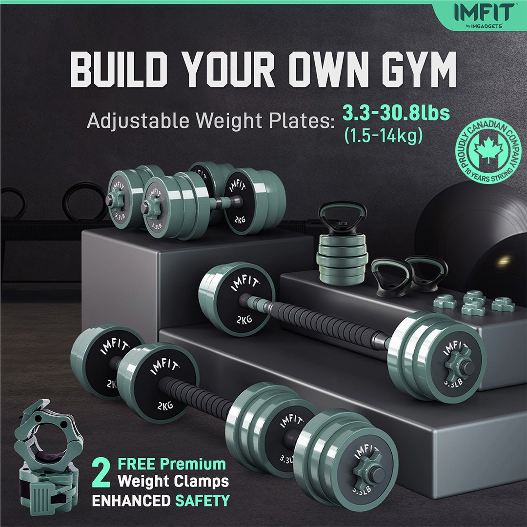 IMFIT AIO Adjustable Dumbbells - 5-in-1 Strength Training Set