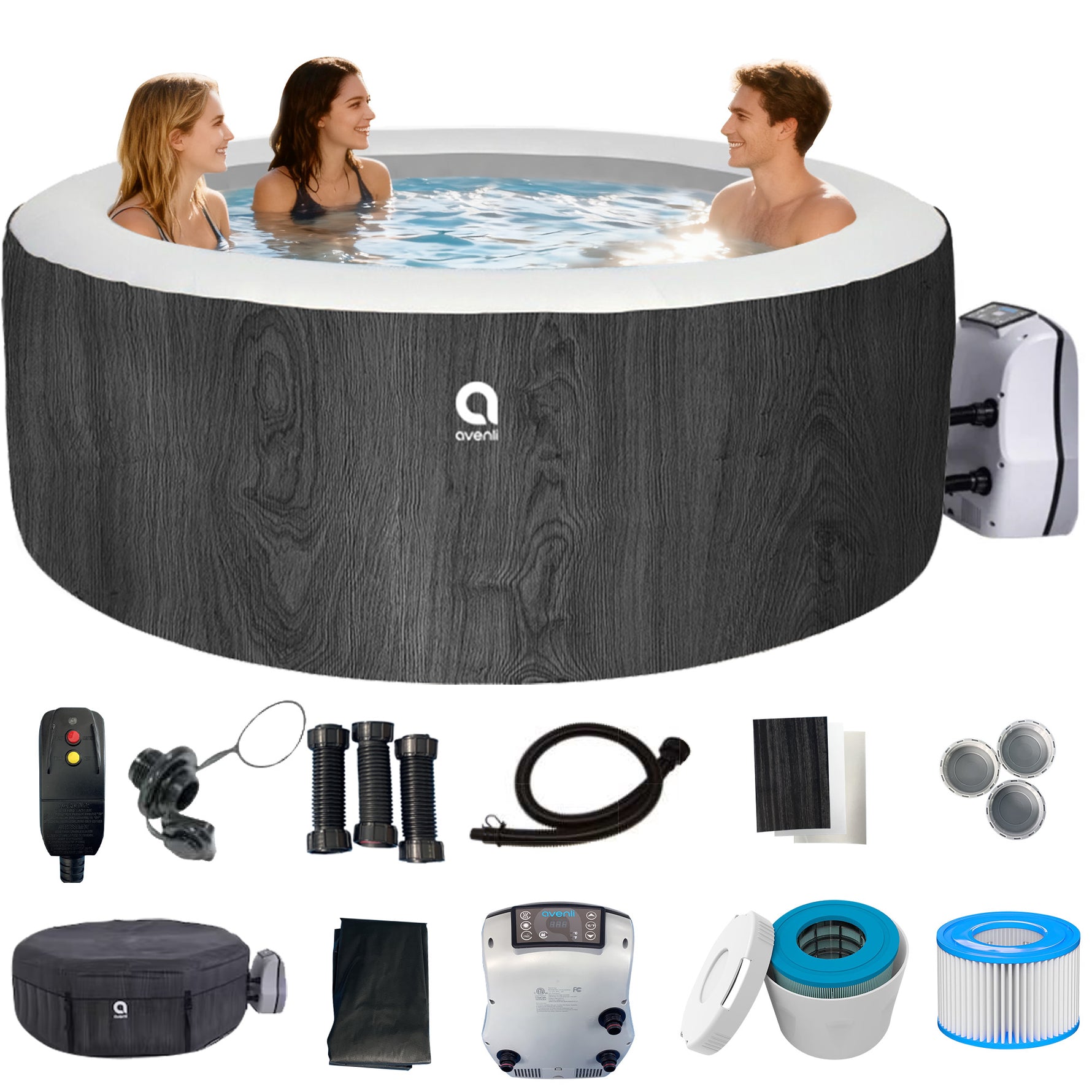 IMHome Avenli London Inflatable Hot Tub - 3 Person