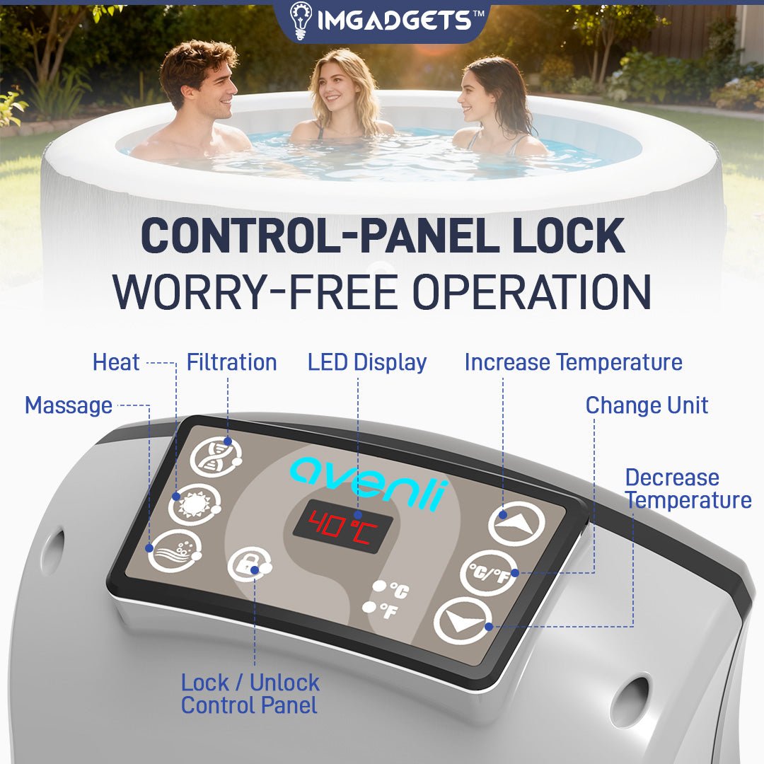 IMHome Avenli London Inflatable Hot Tub - 3 Person