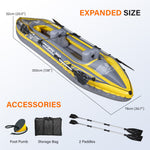 IMGadgets Explorer 2-Person Inflatable Kayak - ISO-Certified Puncture-Resistant PVC