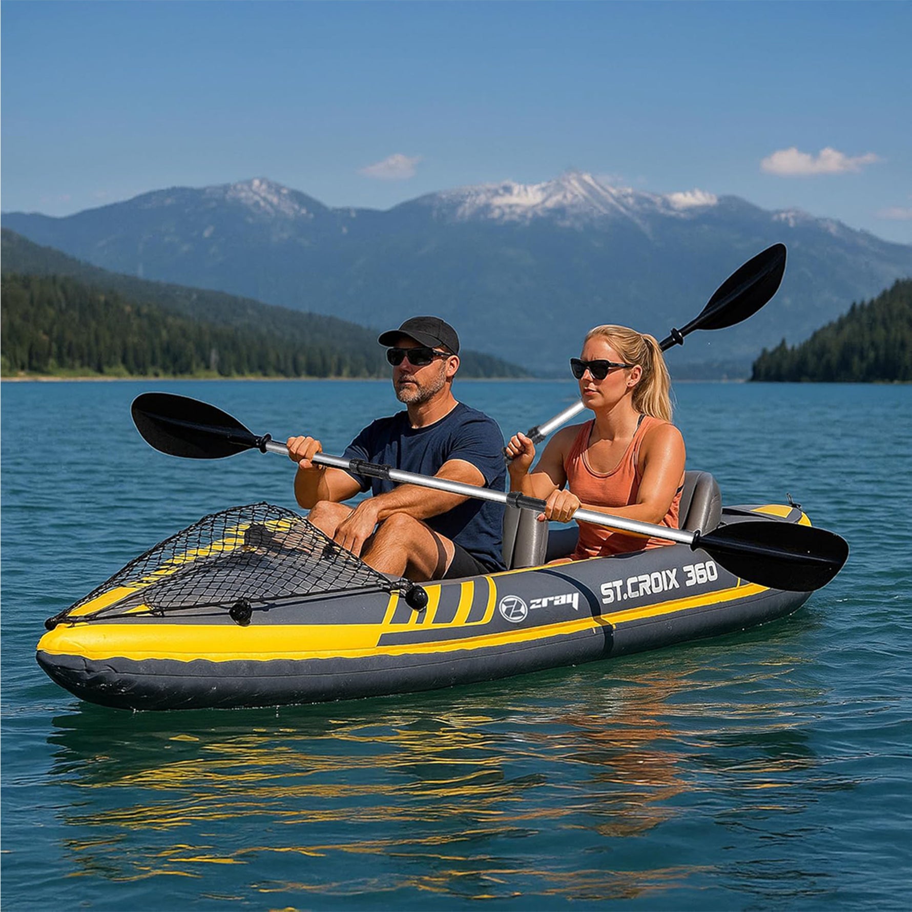 IMGadgets Explorer 2-Person Inflatable Kayak - ISO-Certified Puncture-Resistant PVC