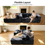 IMHome Boneless L-Shaped Sofa - 5 in 1 Modular Cloud Couch