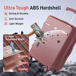 Ensemble de bagages IMGadgets Go (3 pièces) | Polycarbonate ABS léger et résistant | 4 roues doubles multidirectionnelles à 360° | Cadenas homologué TSA | 3 balises GPS intelligentes | Design spacieux | Poignée télescopique en fer 