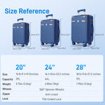 Ensemble de bagages IMHome (3 pièces) avec traceur GPS - Ultra léger