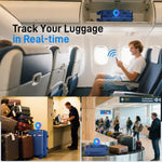 Ensemble de bagages IMGadgets Go (3 pièces) | Polycarbonate ABS léger et résistant | 4 roues doubles multidirectionnelles à 360° | Cadenas homologué TSA | 3 balises GPS intelligentes | Design spacieux | Poignée télescopique en fer 